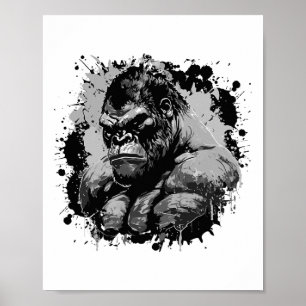 Gorilla Beest Spieren Workout Bodybuilding Boksen Poster