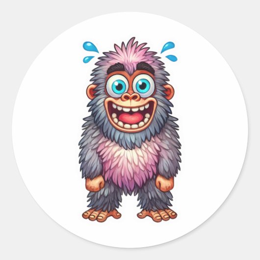 Gorilla Beloning Ronde Sticker (Voorkant)