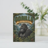 Gorilla Bergregenwoud POPCUT Briefkaart (Staand voorkant)