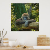 GORILLA "BESPAAR ONZE SOORT" POSTER (Keuken)