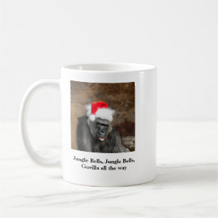 Gorilla Biddy in een feestelijk kerst Pet Koffiemok
