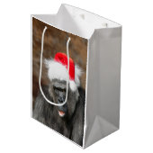 Gorilla Biddy in een feestelijk kerst Pet Medium Cadeauzakje (Voorkant Gekanteld)