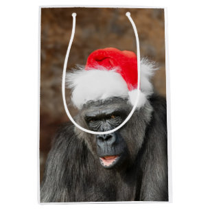 Gorilla Biddy in een feestelijk kerst Pet Medium Cadeauzakje
