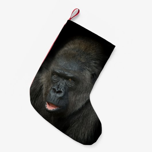 Gorilla Biddy Kerstmis Stocking Kleine Kerstsok (Voorkant (Hangend))