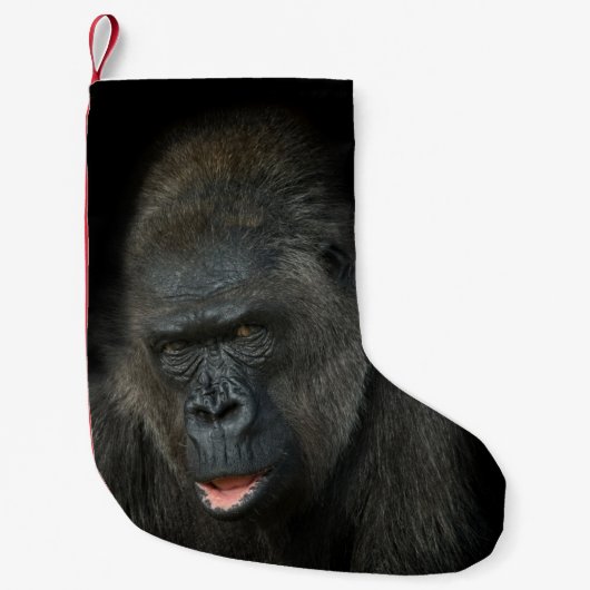 Gorilla Biddy Kerstmis Stocking Kleine Kerstsok (Voorkant)