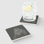 Gorilla Biddy Stenen Onderzetter (Zijkant)