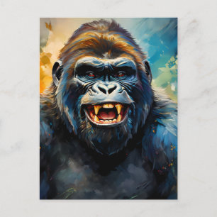 Gorilla big Smile Briefkaart
