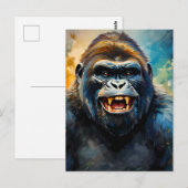 Gorilla big Smile Briefkaart (Voorkant / Achterkant)