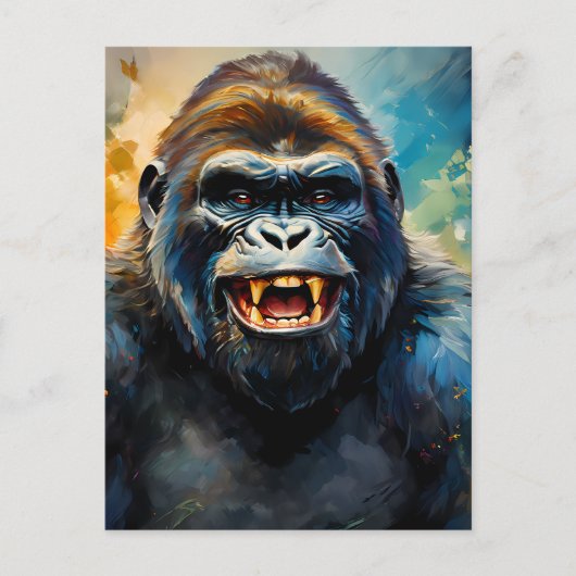 Gorilla big Smile Briefkaart (Voorkant)