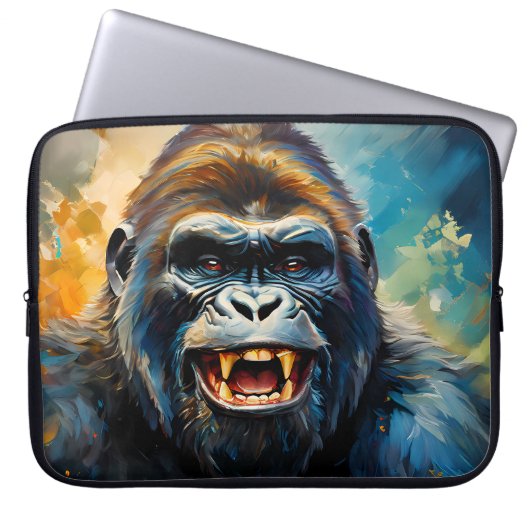 Gorilla big Smile Laptop Sleeve (Voorkant)