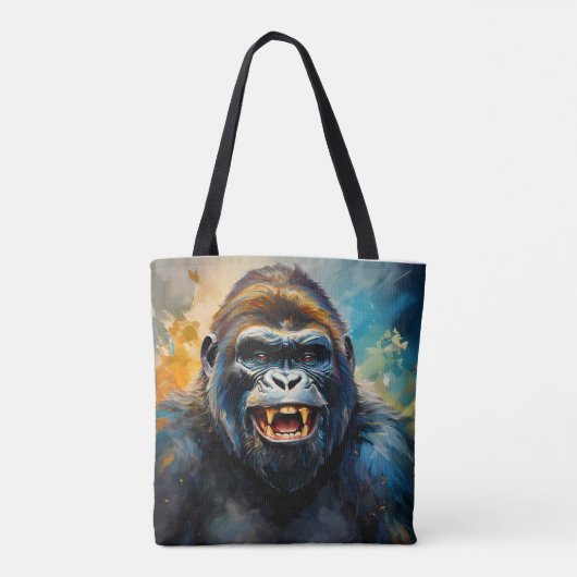 Gorilla big Smile Tote Bag (Achterkant)
