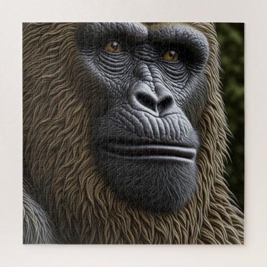 Gorilla, Bigfoot of Sasquatch Close-up van gezicht Legpuzzel (Verticaal)