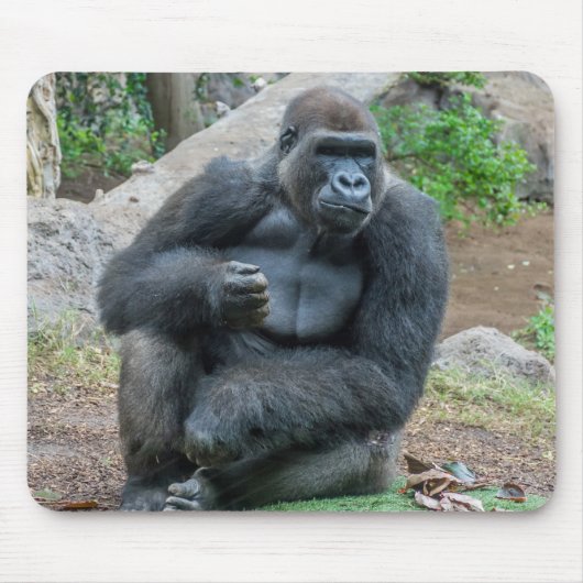 Gorilla bij de zoo-mousepad muismat (Voorkant)