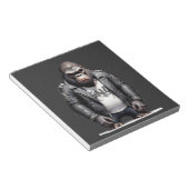 Gorilla Biker Rebel in Leather Jacket Cool Style Notitieblok (Schuin)