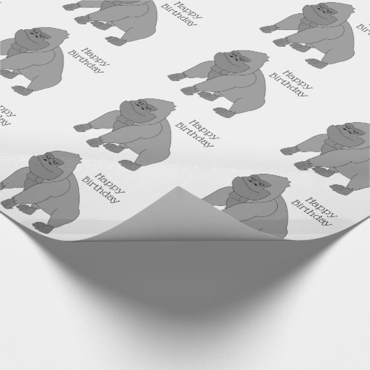 Gorilla Birthday Cadeaupapier (Hoek)