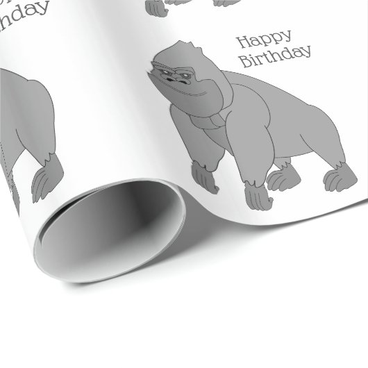 Gorilla Birthday Cadeaupapier (Rol Hoek)