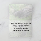 Gorilla Birthday Kaart (Binnen)