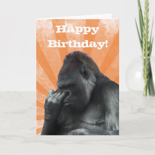 Gorilla Birthday Kaart (Voorkant)