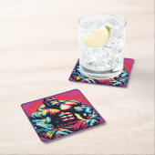 Gorilla Bodybuilder Lifter Pop Art Cartoon Kartonnen Onderzetters (Insitu)