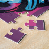 Gorilla Bodybuilder Lifter Pop Art Cartoon Legpuzzel (Zijkant)