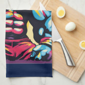 Gorilla Bodybuilder Lifter Pop Art Cartoon Theedoek (Quarter Fold)