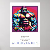 Gorilla Bodybuilder Motivatie Poster (Voorkant)