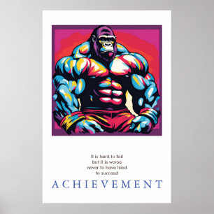 Gorilla Bodybuilder Motivatie Poster