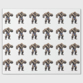 Gorilla Bodybuilder Pop Art Cartoon Drawing Cadeaupapier (Vlak)