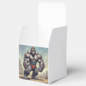 Gorilla Bodybuilder Pop Art Cartoon Tekenen Bedankdoosjes (Geopend)