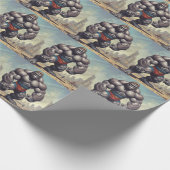 Gorilla Bodybuilder Pop Art Cartoon Tekenen Cadeaupapier (Hoek)