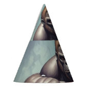 Gorilla Bodybuilder Pop Art Cartoon Tekenen Feesthoedjes (Links)