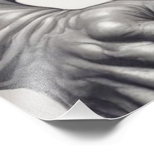 Gorilla Bodybuilder Pop Art Cartoon Tekenen Foto Afdruk (Hoek)