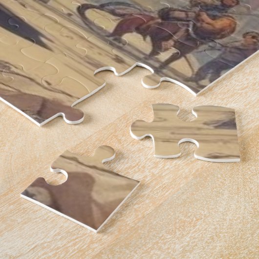 Gorilla Bodybuilder Pop Art Cartoon Tekenen Legpuzzel (Zijkant)