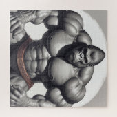Gorilla Bodybuilder Pop Art Cartoon Tekenen Legpuzzel (Horizontaal)