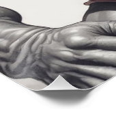 Gorilla Bodybuilder Pop Art Cartoon Tekenen Perfect Poster (Hoek)