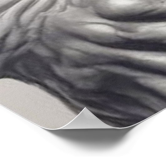 Gorilla Bodybuilder Pop Art Cartoon Tekenen Poster (Hoek)