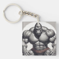 Gorilla Bodybuilder Pop Art Cartoon Tekenen
