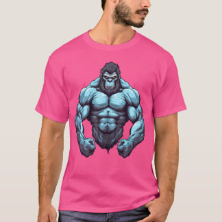 Gorilla Bodybuilder Spier Lichaam Gym Fitness Weeg T-shirt