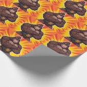 Gorilla Bodybuilder Weight Lifter Pop Art Cartoon Cadeaupapier (Hoek)