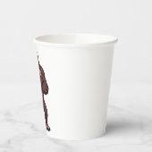 Gorilla Bodybuilder Weight Lifter Pop Art Cartoon Papieren Bekers (Links)