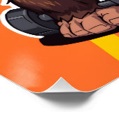 Gorilla Bodybuilder Weight Lifter Pop Art Cartoon Perfect Poster (Hoek)