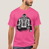 Gorilla Bodybuilding Barbell Monkey Spiertraining T-shirt (Voorkant)
