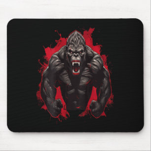 Gorilla Bodybuilding Workout Backprint Gym Muismat