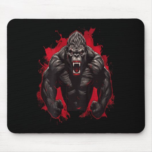Gorilla Bodybuilding Workout Backprint Gym Muismat (Voorkant)