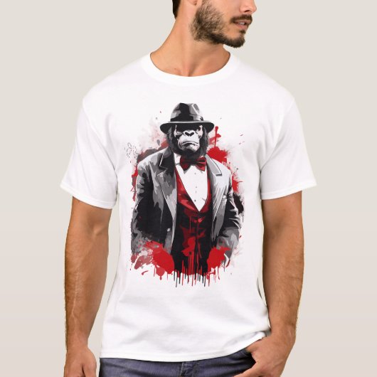 Gorilla Boss: Dapper stijl en Street Swagger! T-shirt (Voorkant)
