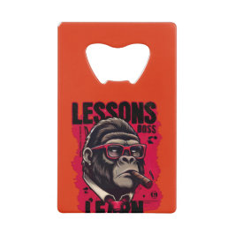 Gorilla Boss Lessons Learn Bottle Opener  Creditkaart Flessenopener