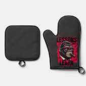 Gorilla Boss Lessons Learn Pot Holders Ovenwant & Pannenlap Set (Voorkant)