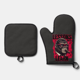 Gorilla Boss Lessons Learn Pot Holders Ovenwant & Pannenlap Set