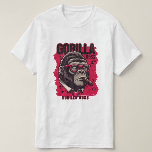 Gorilla Boss T-shirt – Krachtige gorilla-afbeeldin (Design voorkant)