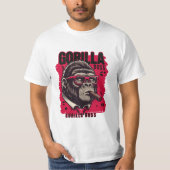 Gorilla Boss T-shirt – Krachtige gorilla-afbeeldin (Voorkant)